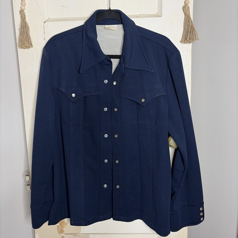 Vintage Kings Road Pearl Snap Button Down Size L